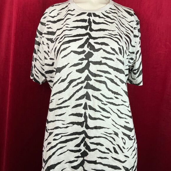 NWT $700 Auth Saint Laurent Zebra Print Shirt